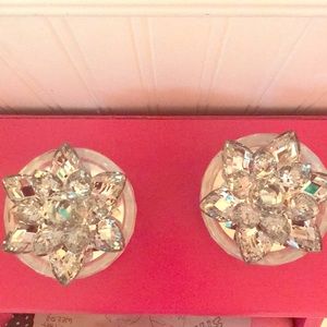 Crystal bowls with flower cover